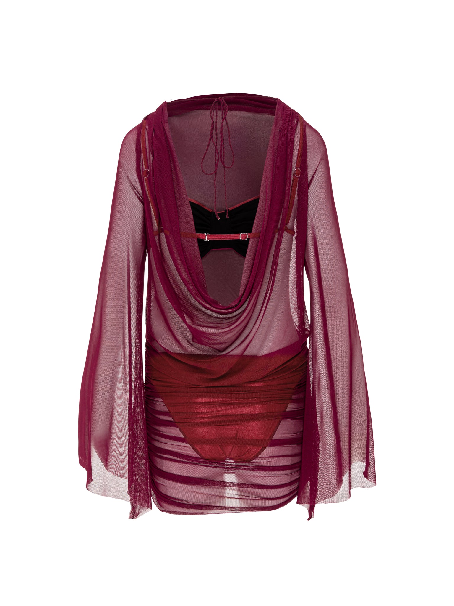 Cherry Red Mesh Dress