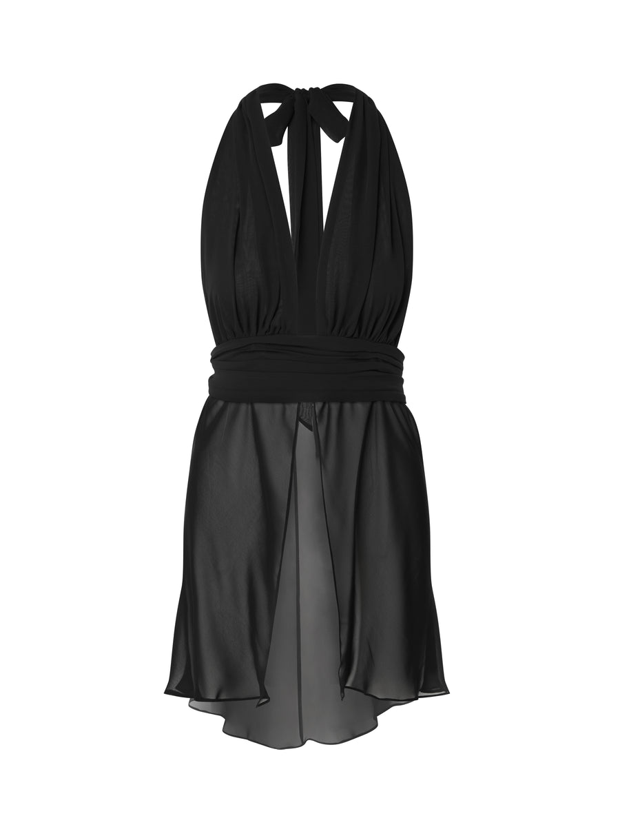 Black Halter Top