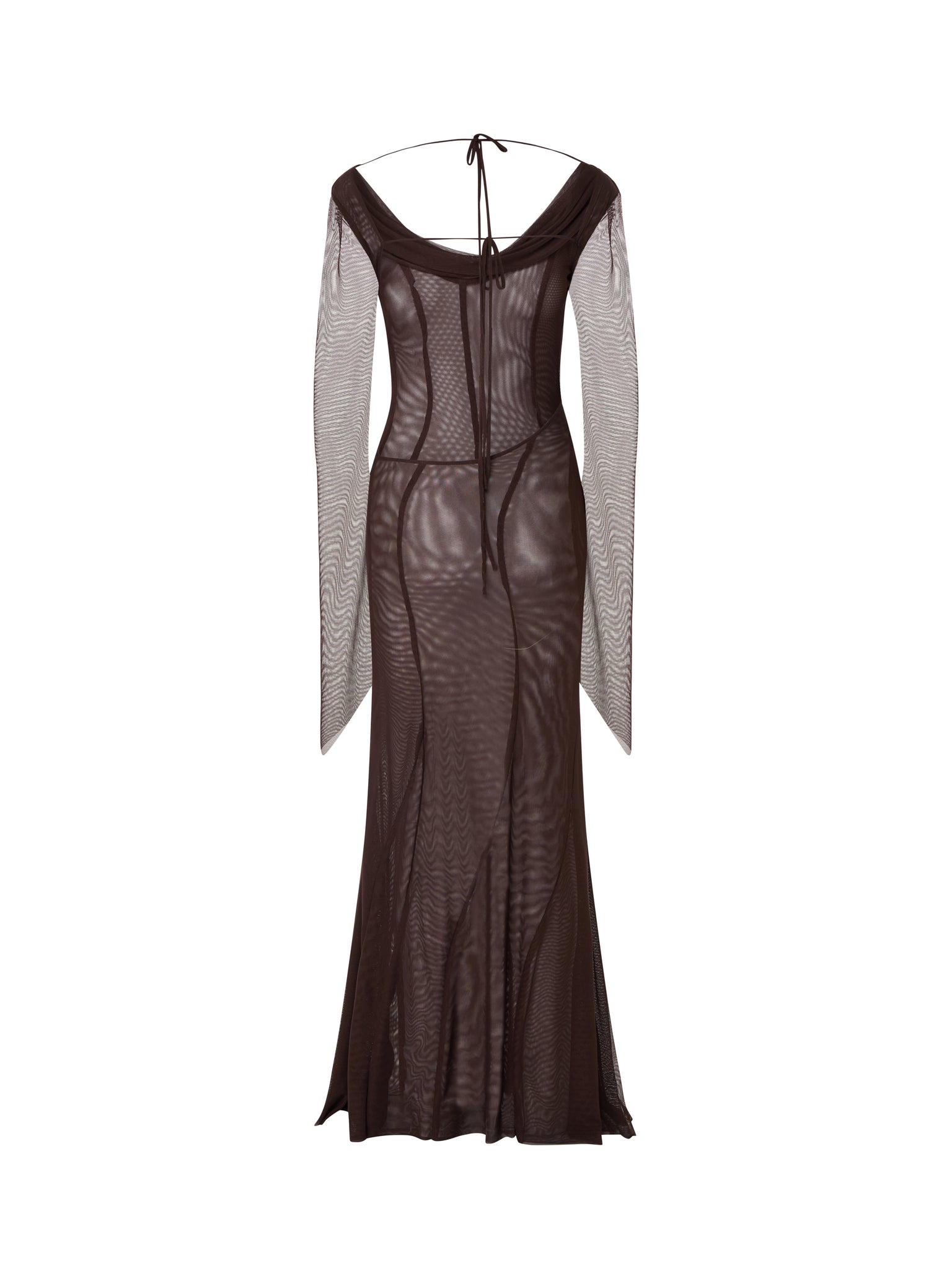 Brown Mesh Dress